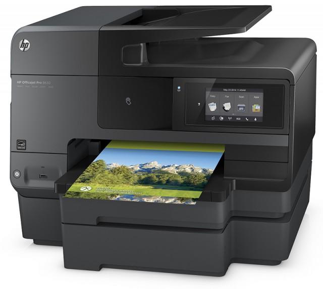 Abbildung zeigt einen WLAN-Drucker von HP